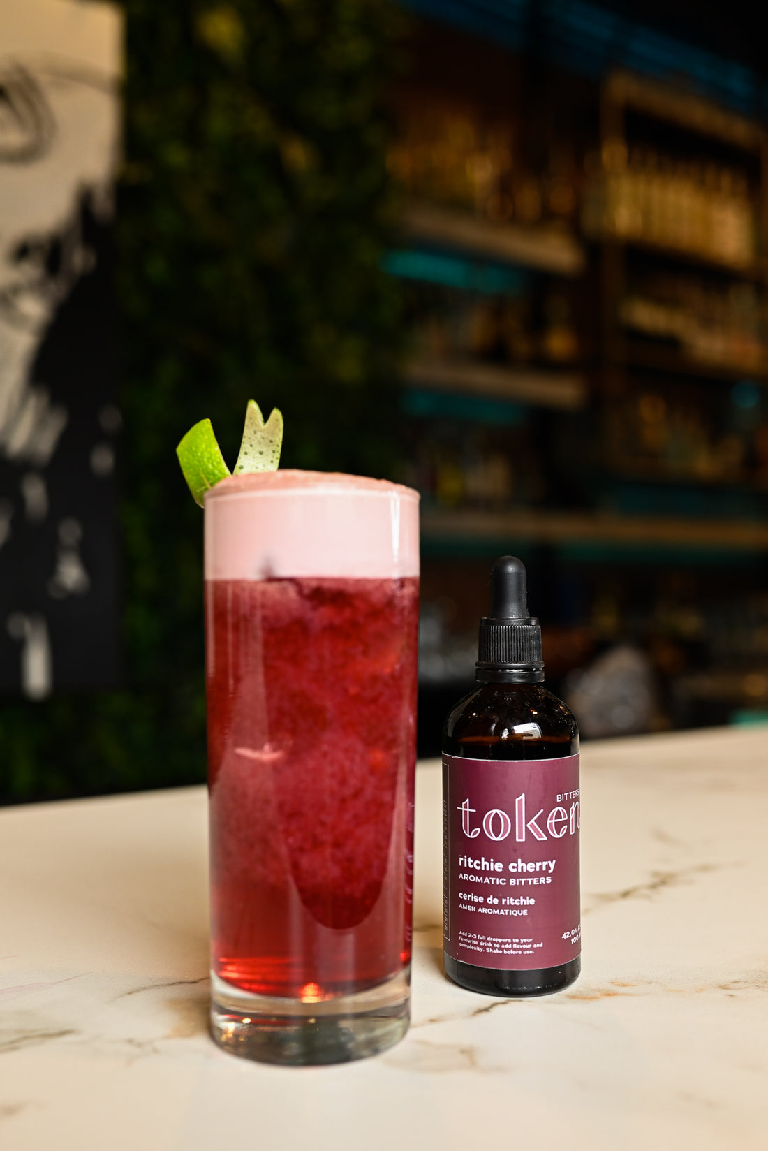 Cocktail with Ritchie Cherry Token Bitters