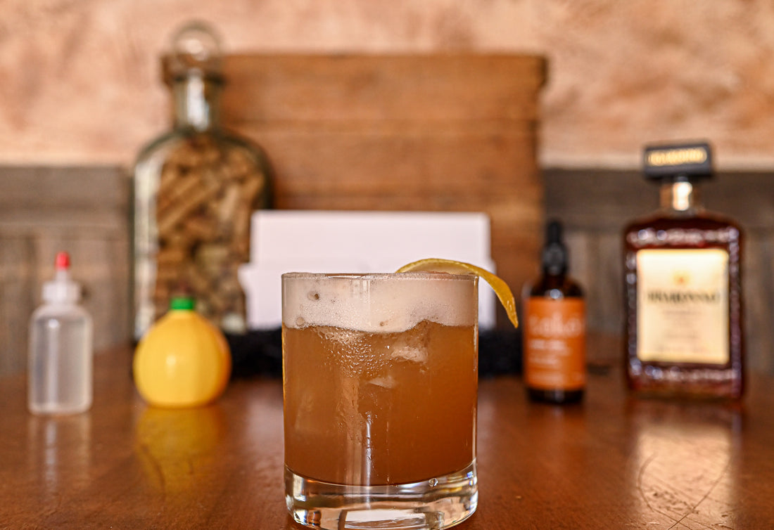 Spiced Amaretto Sour with Calder Chai Token Bitters