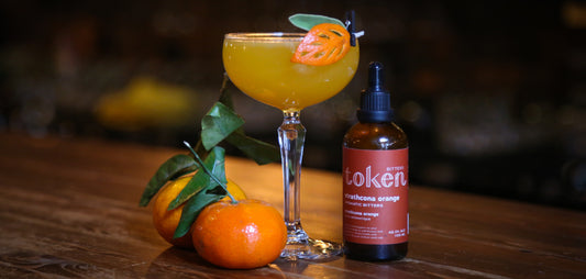 My Salty Clementine mocktail made with Token Bitters