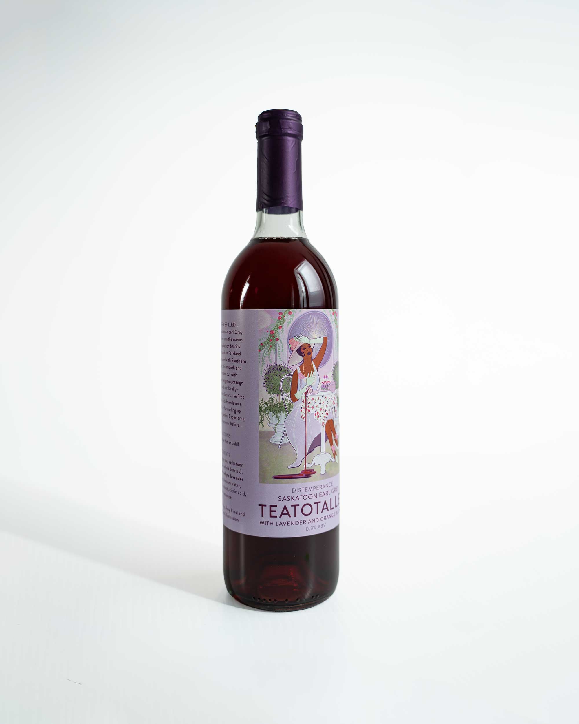 Saskatoon Earl Grey Teatotaller bottle at a three-quarter angle