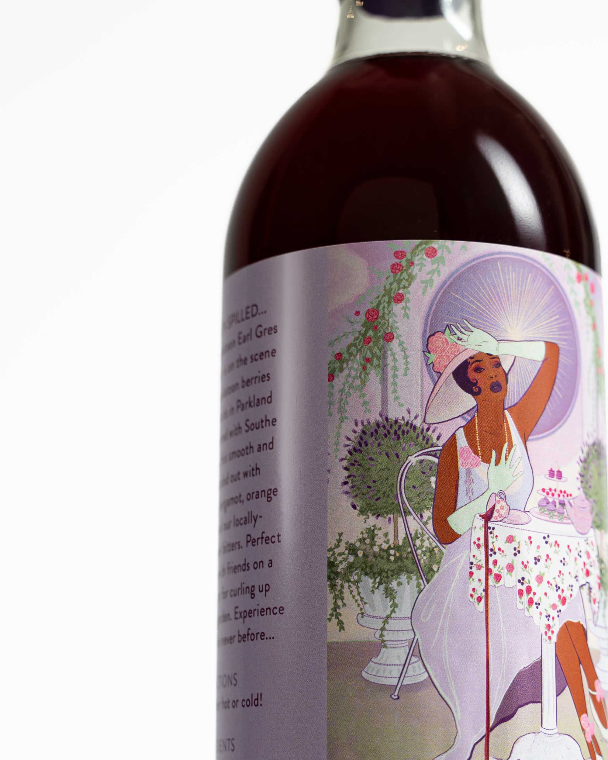 Close detail of the Saskatoon Earl Grey Teatotaller label