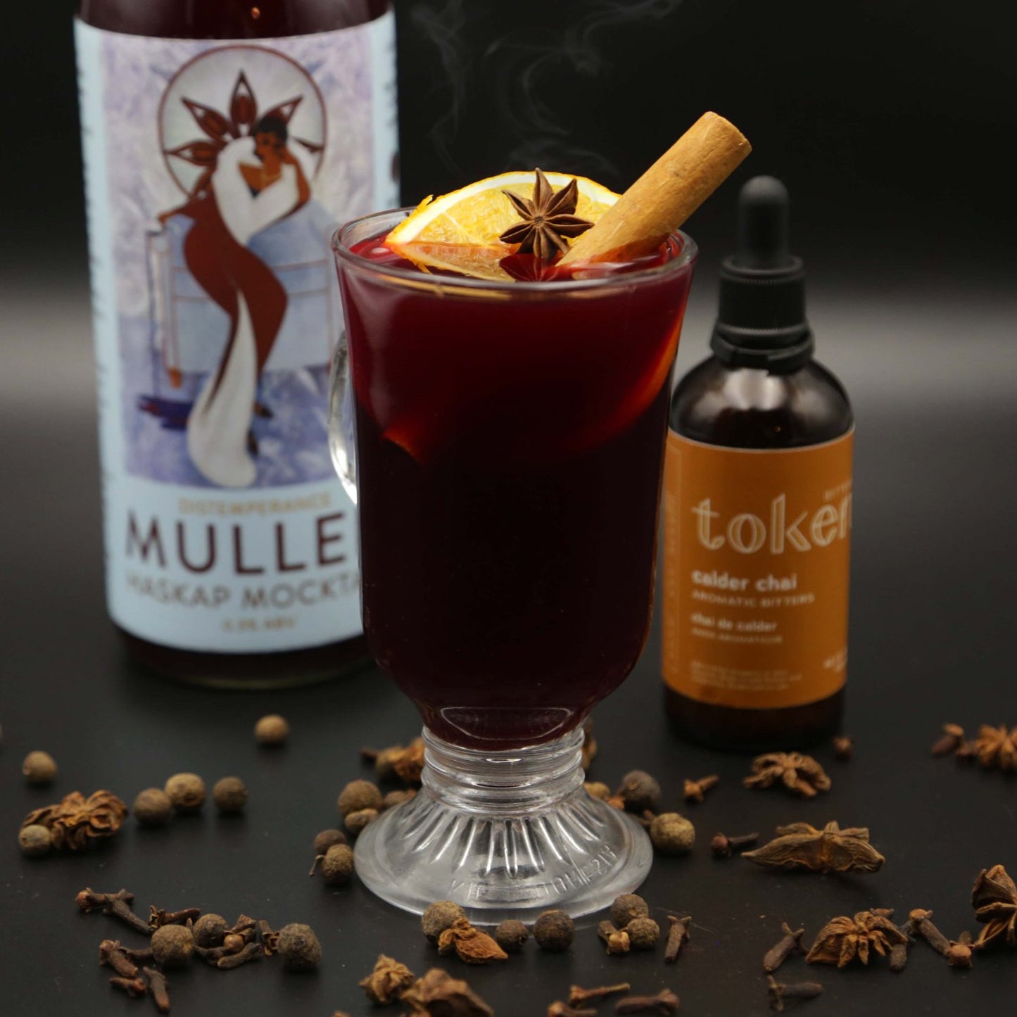 Distemperance Mulled Haskap Mocktail