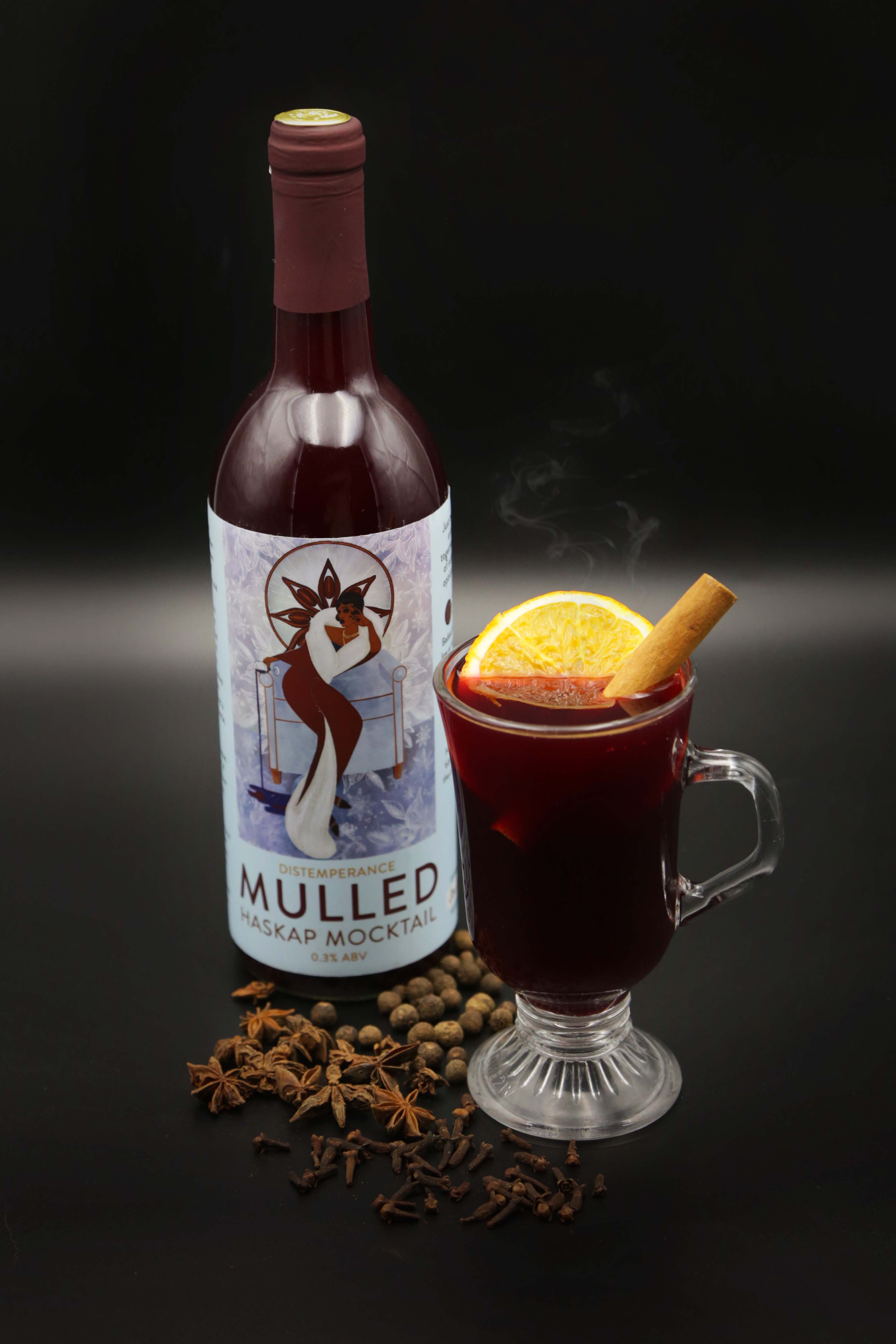 Distemperance Mulled Haskap Mocktail